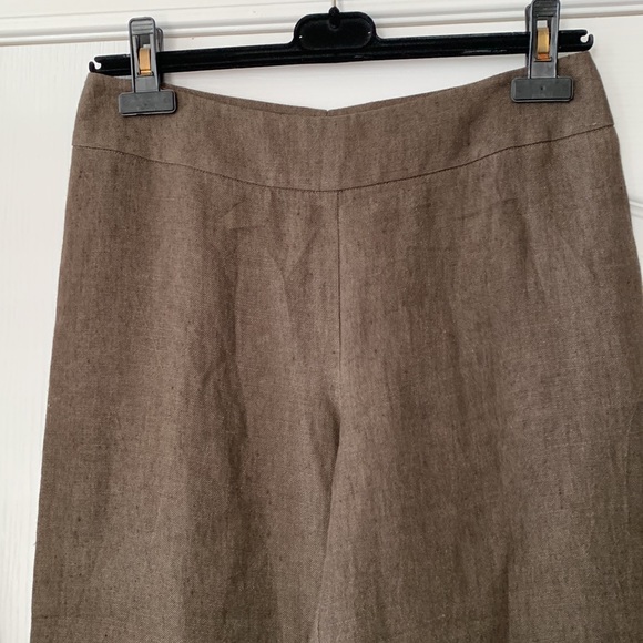 EUC Lida Baday chocolate brown wide leg 100% linen suit. - Picture 6 of 15